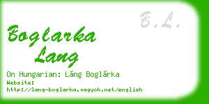 boglarka lang business card
